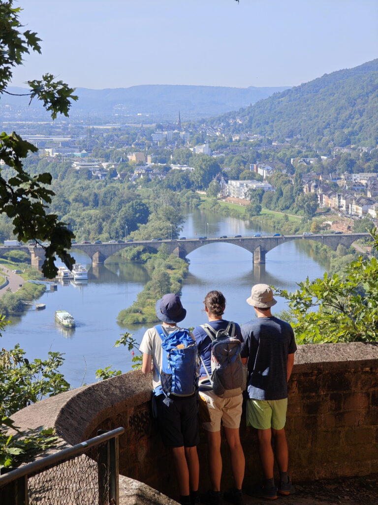 Felsenpfad Trier mit Kindern - leichter Höhenweg mit Blick auf die Stadt und die Mosel