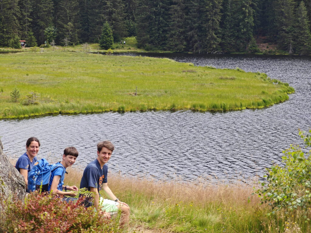 Pauser bei unserer Kleiner Arbersee Wanderung mit Kindern