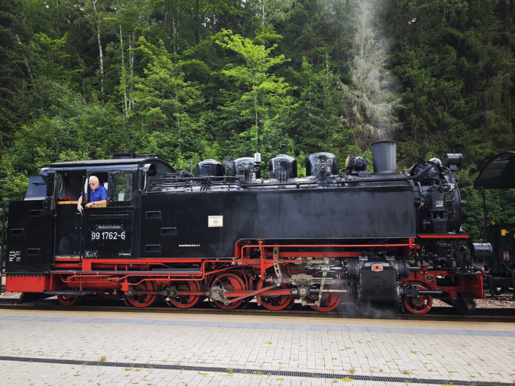 Die schmucke Lokomotive der Weisseritztalbahn